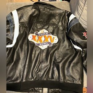 Vintage 2001 leather puma superbowl coat size XL